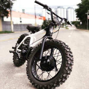 BMX Cub 110cc – White/Black Frame with Black Rims