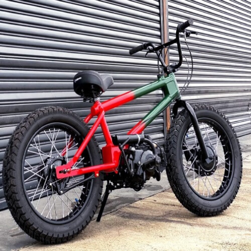 BMX Cub 110cc – Portugal Edition (Green & Red Frame, Black Rims)