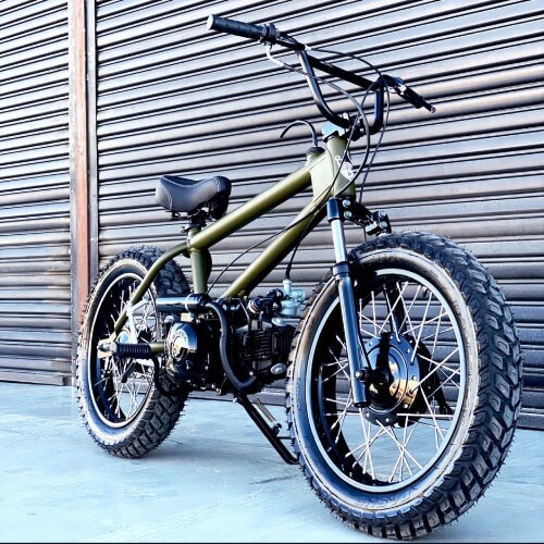BMX Cub 175cc – Green Smoke Frame With Black Rims